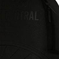 SHARK CENTRAL EMBOSSED BLACK NYLON BACKPACK