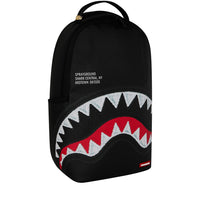 SHARK CENTRAL BLACK EMBROIDERED SHARK BACKPACK