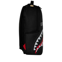 SHARK CENTRAL BLACK EMBROIDERED SHARK BACKPACK