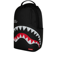 SHARK CENTRAL BLACK EMBROIDERED SHARK BACKPACK