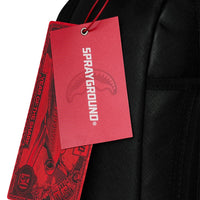 SHARK CENTRAL BLACK EMBROIDERED SHARK BACKPACK