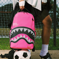 SHARK CENTRAL PINK EMBROIDERED SHARK BACKPACK
