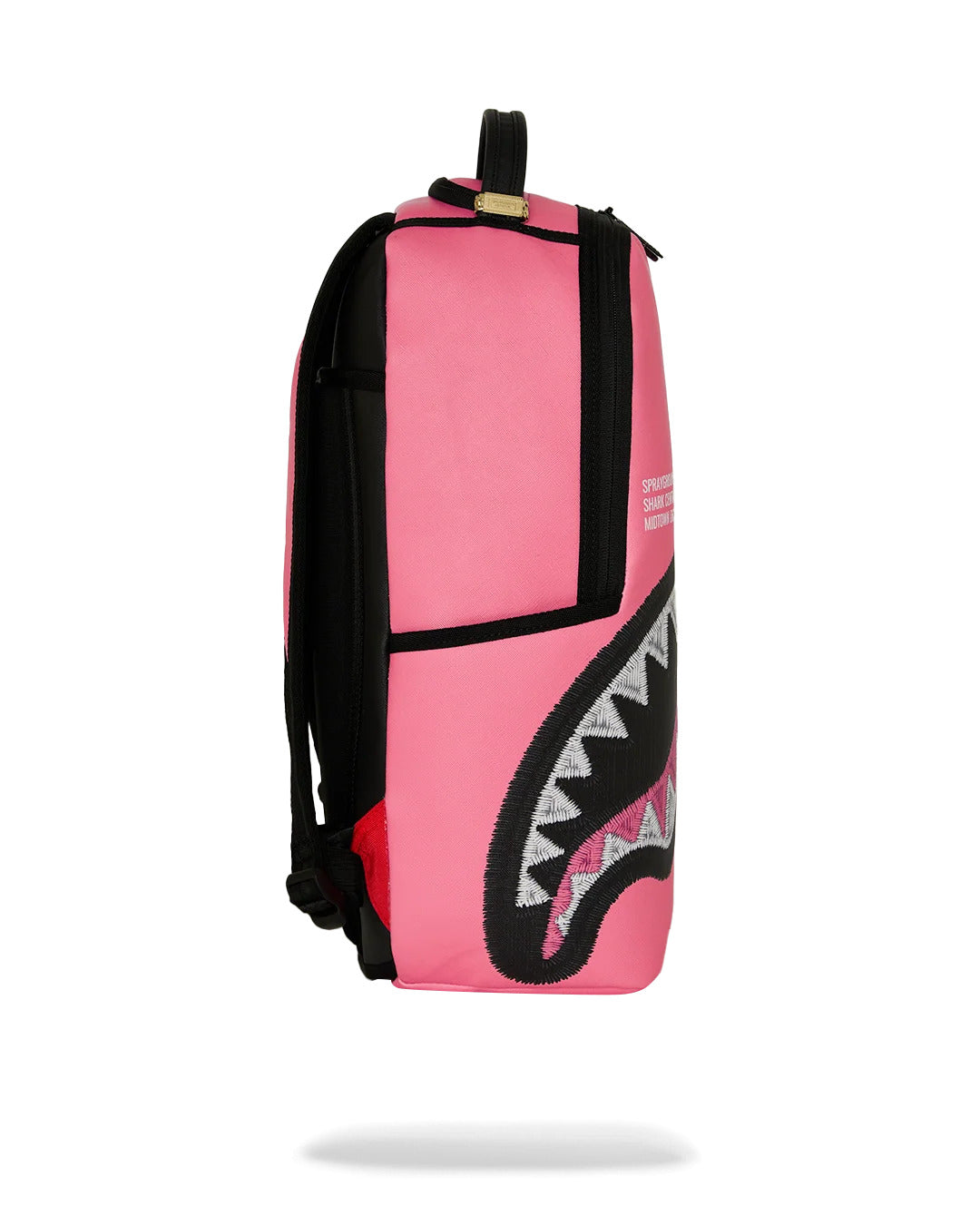 SHARK CENTRAL PINK EMBROIDERED SHARK BACKPACK