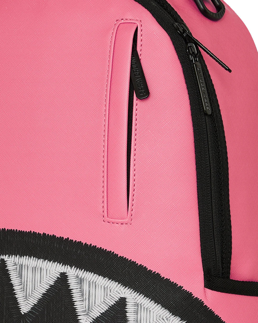 SHARK CENTRAL PINK EMBROIDERED SHARK BACKPACK