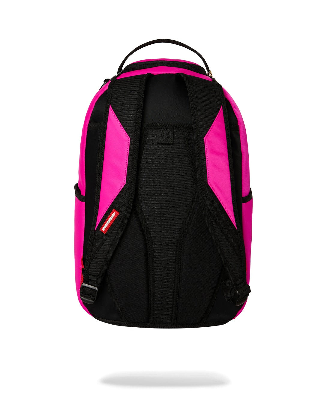 SHARK CENTRAL WHITE STENCIL SHARK PINK NYLON BACKPACK