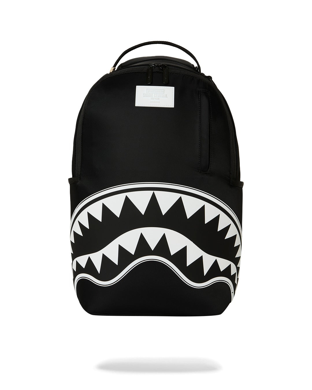 SHARK CENTRAL WHITE STENCIL SHARK BLACK NYLON BACKPACK