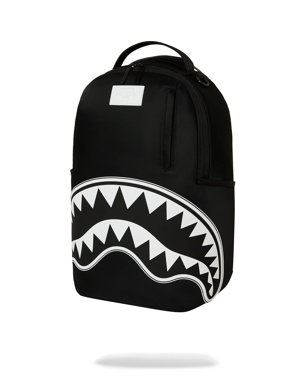 SHARK CENTRAL WHITE STENCIL SHARK BLACK NYLON BACKPACK