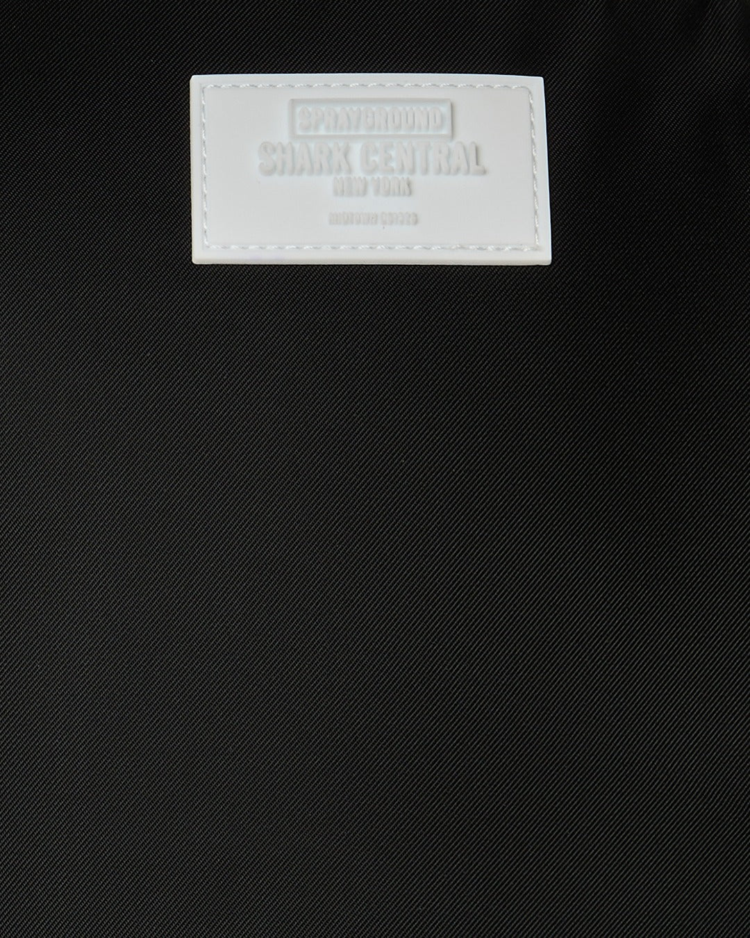 SHARK CENTRAL WHITE STENCIL SHARK BLACK NYLON BACKPACK