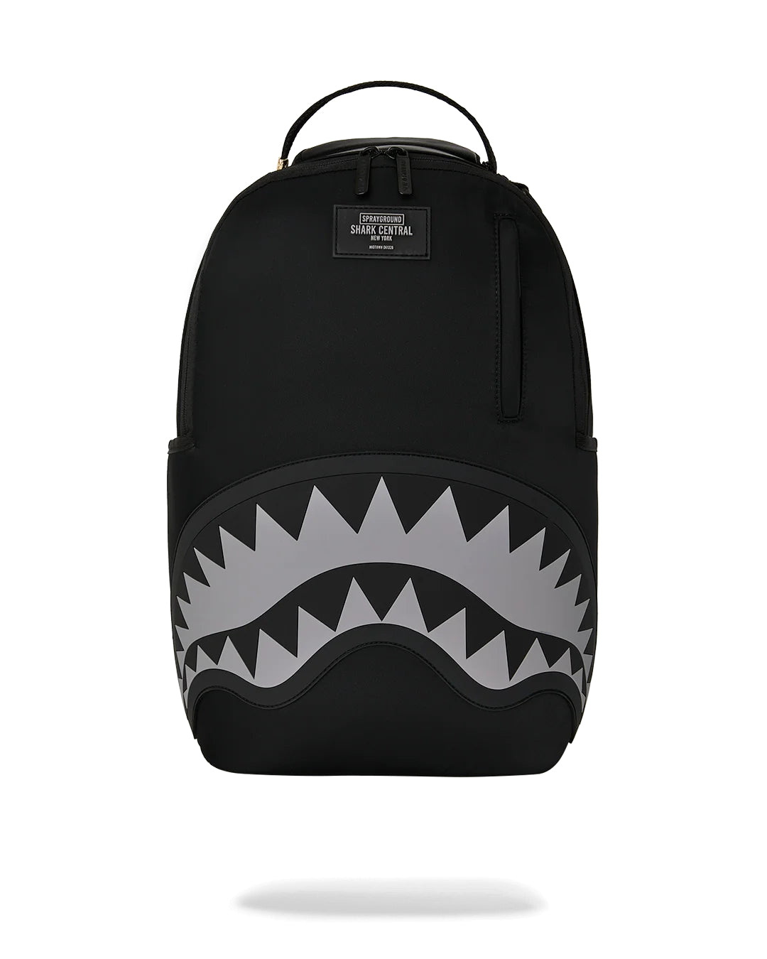 SHARK CENTRAL BLACK NYLON GRAY EMBOSSED BACKPACK