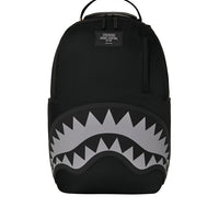 SHARK CENTRAL BLACK NYLON GRAY EMBOSSED BACKPACK