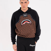 CHECKERED CONTRAST COMFY HOODIE