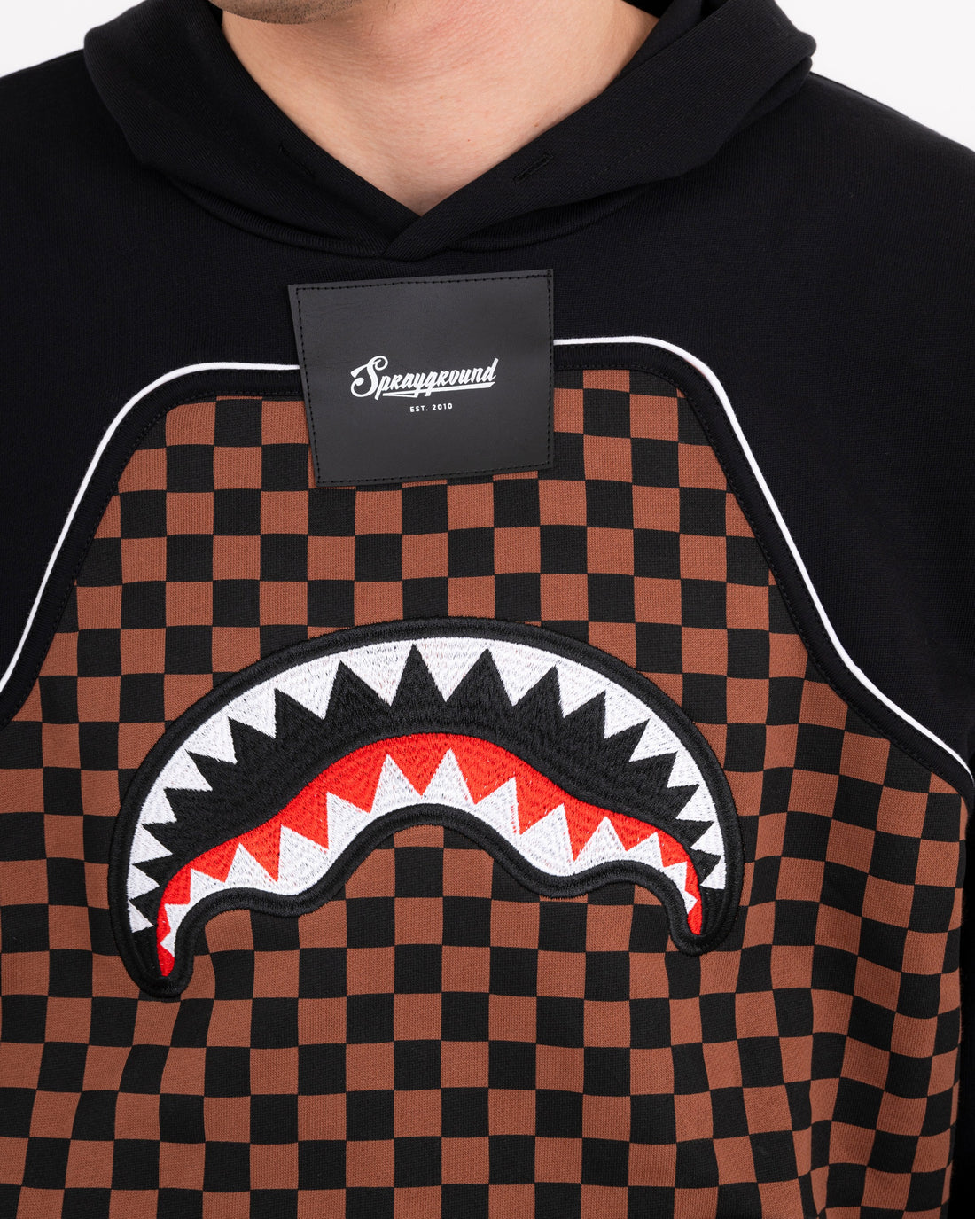CHECKERED CONTRAST COMFY HOODIE