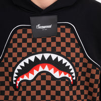 CHECKERED CONTRAST COMFY HOODIE