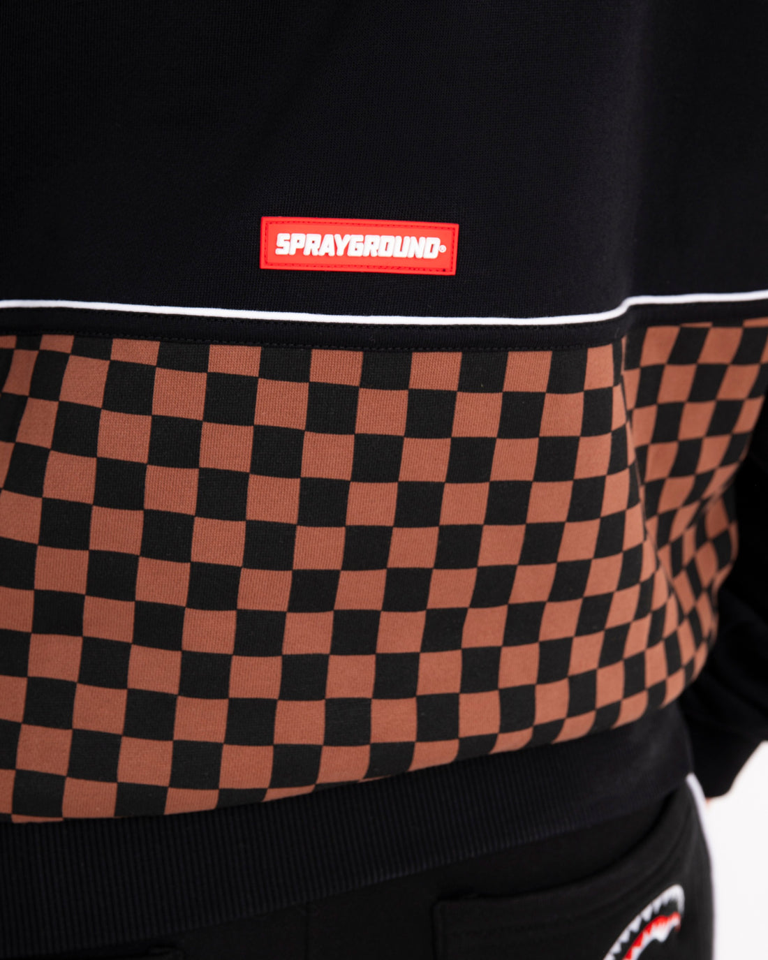 CHECKERED CONTRAST COMFY HOODIE