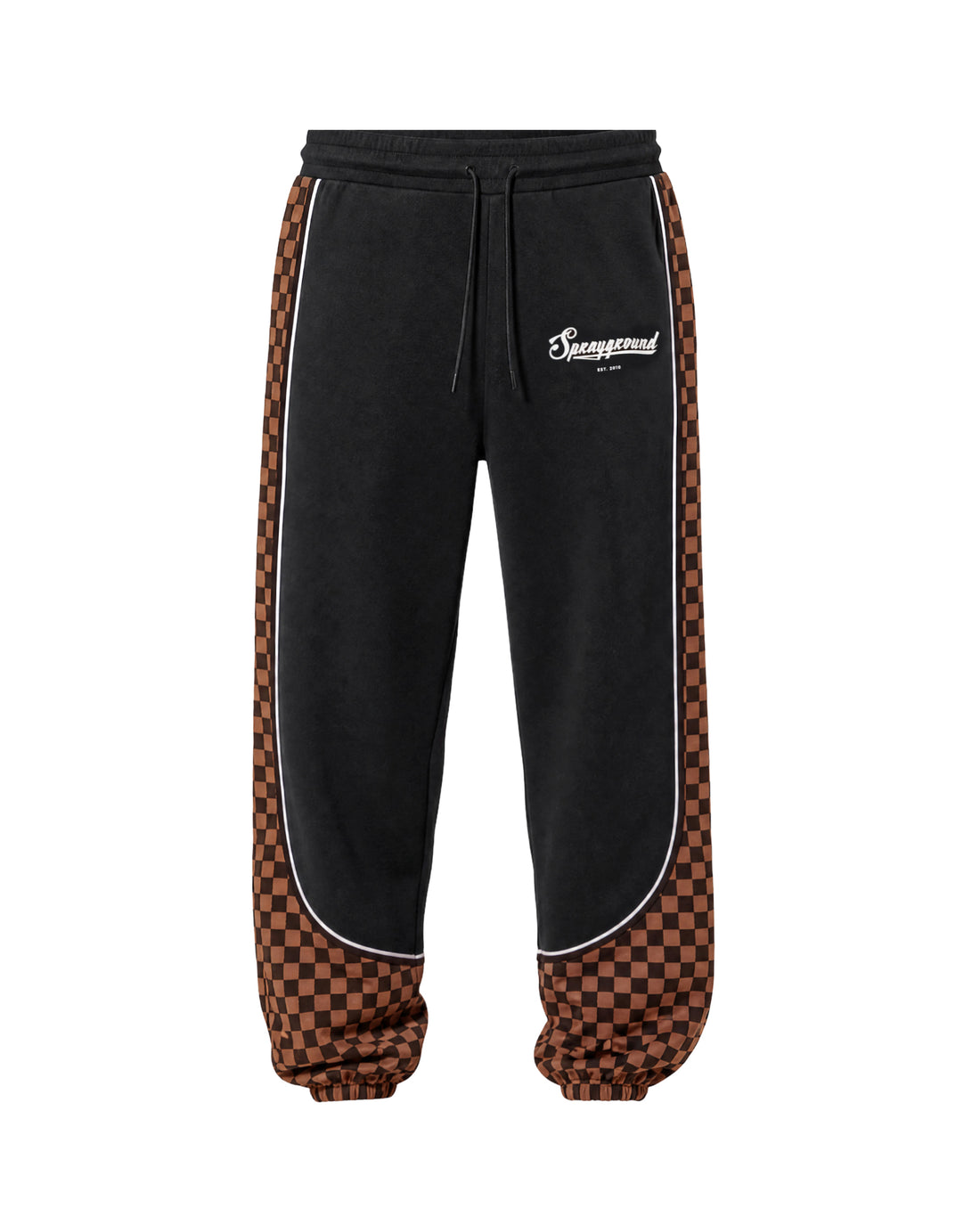 CHECKERED CONTRAST OVER PANTS