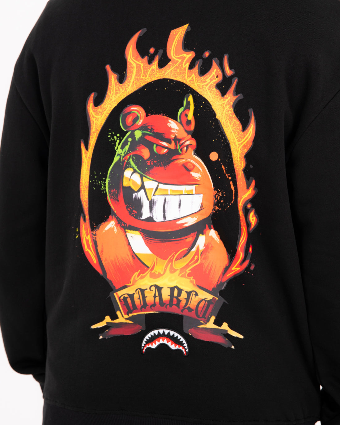 SCRIBBLY DIABLO BURNING REGULAR HOODIE