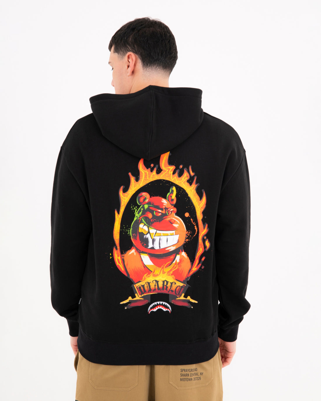 SCRIBBLY DIABLO BURNING REGULAR HOODIE