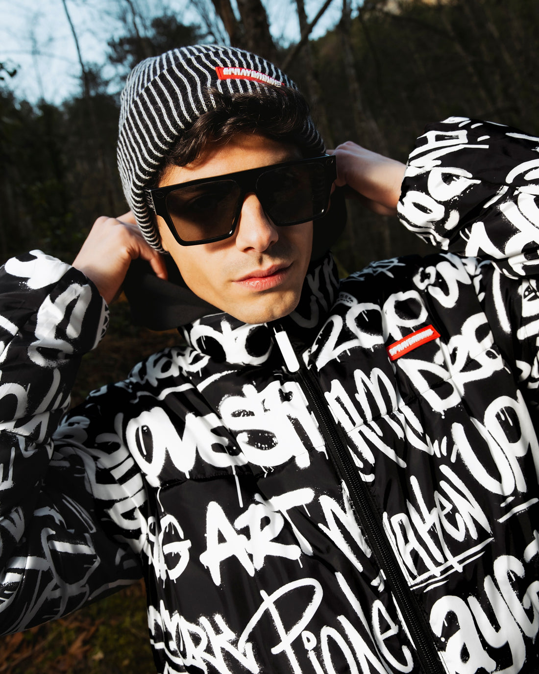 GRAFFITI REFLECTIVE DOUBLE PADDED JACKET