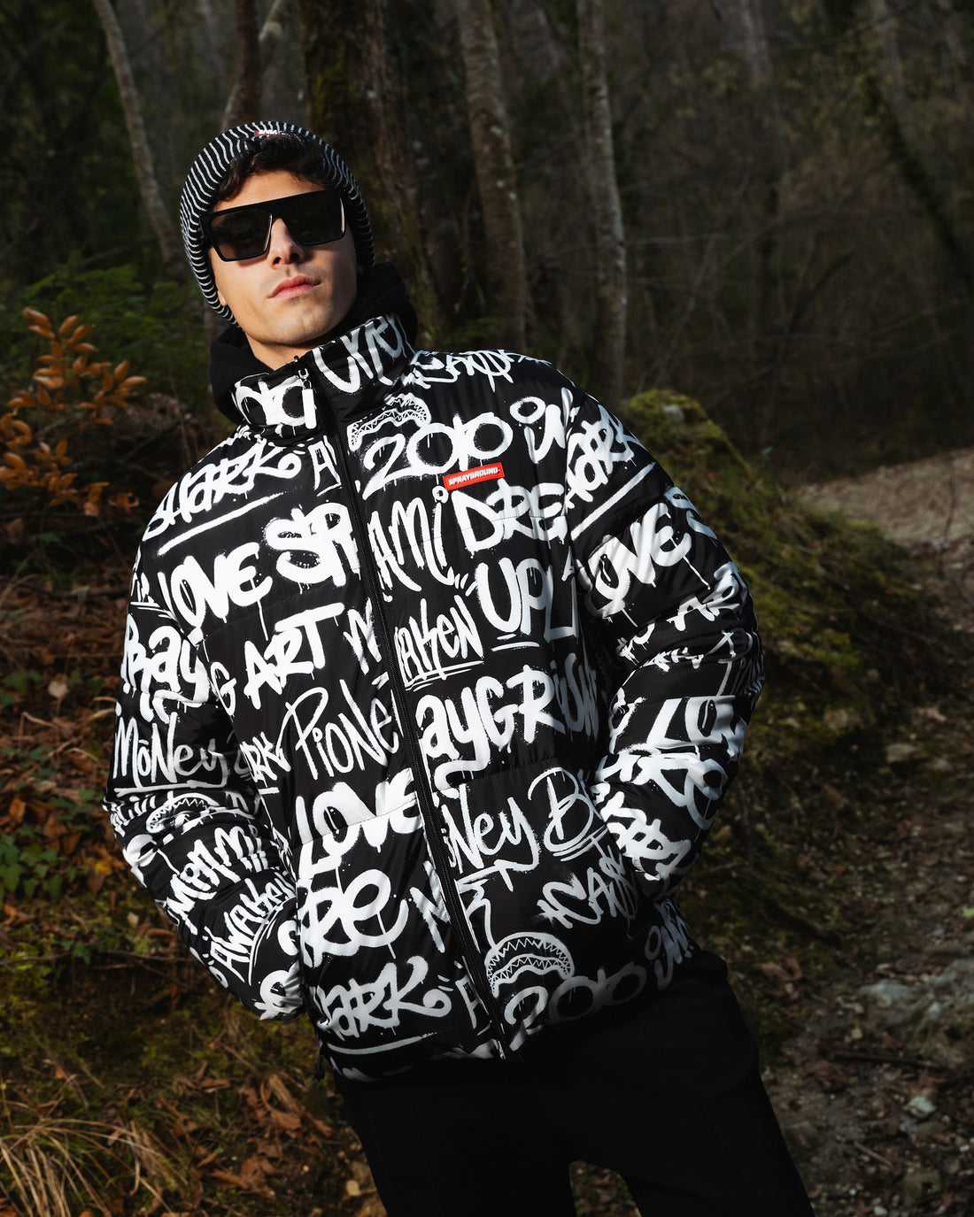 GRAFFITI REFLECTIVE DOUBLE PADDED JACKET