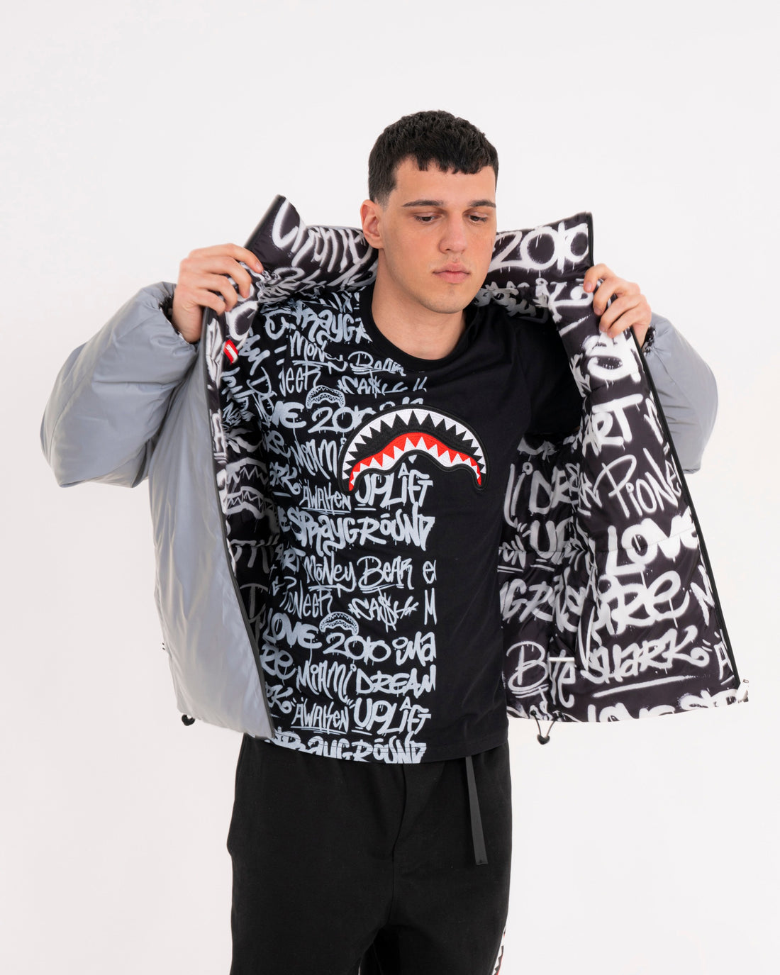 GRAFFITI REFLECTIVE DOUBLE PADDED JACKET