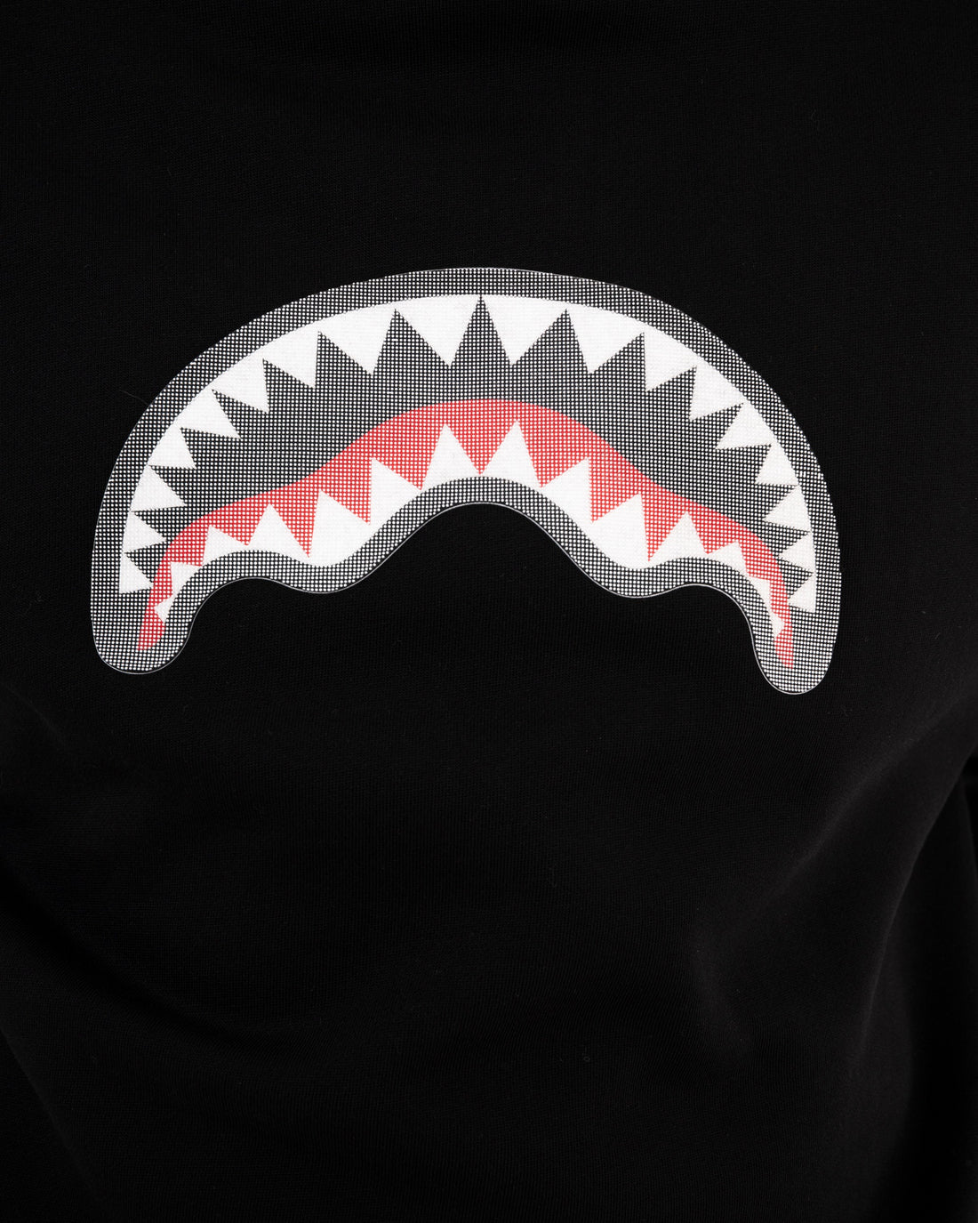 3D SHARK COMFY CREWNECK BLACK