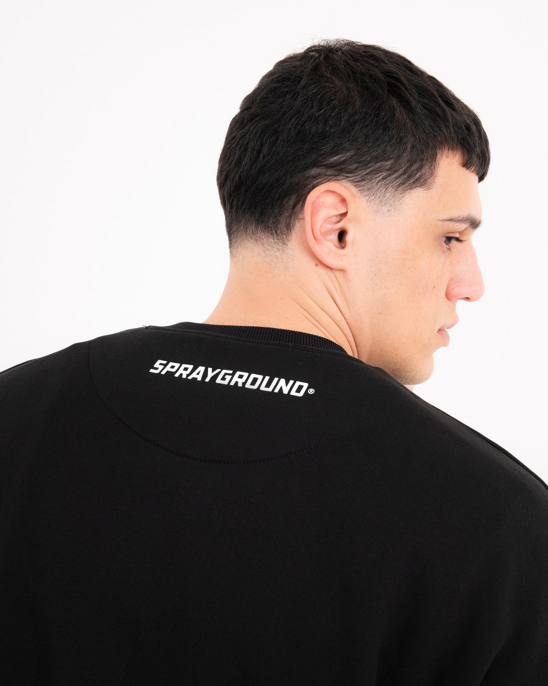 3D SHARK COMFY CREWNECK BLACK