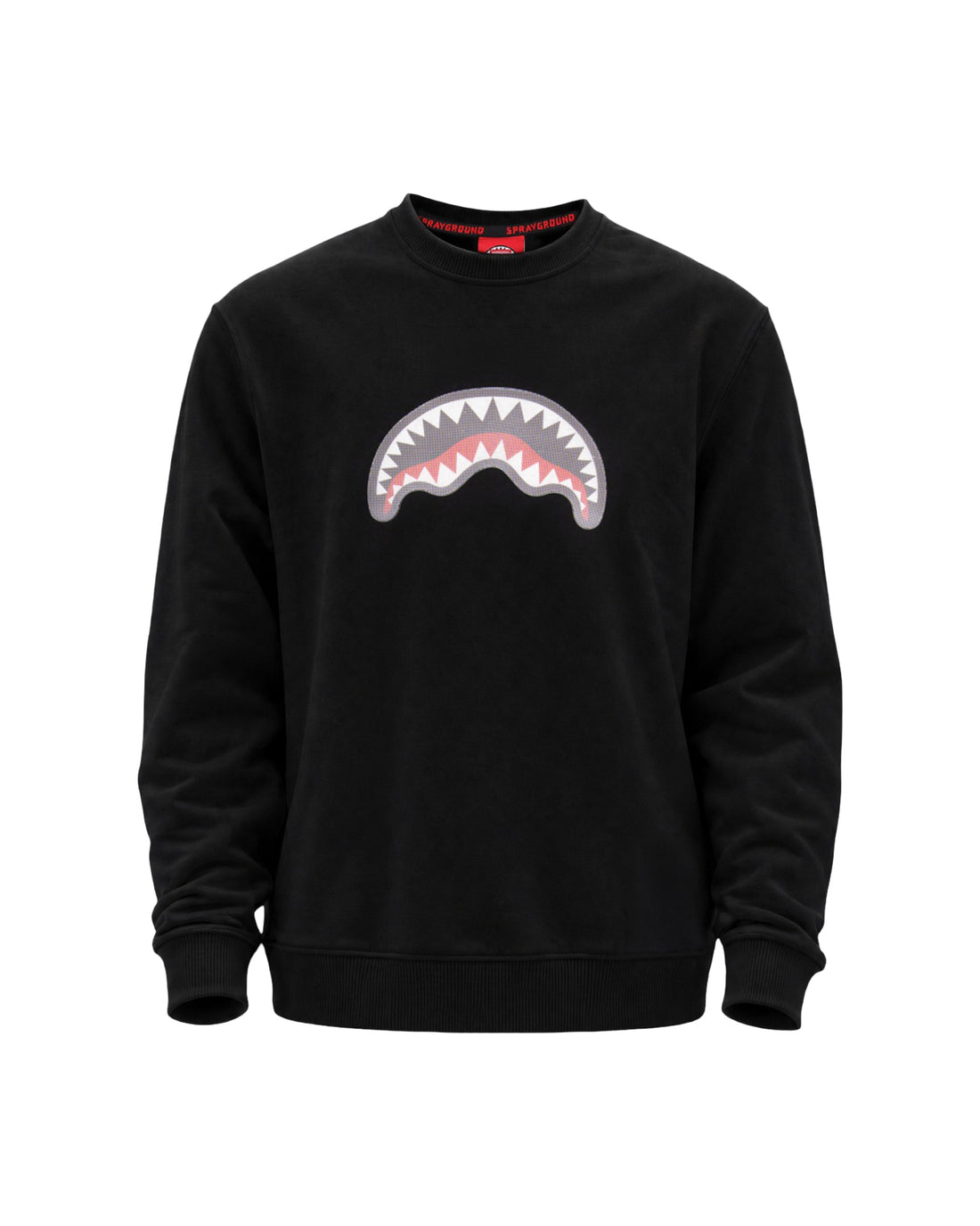 3D SHARK COMFY CREWNECK BLACK