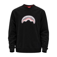 3D SHARK COMFY CREWNECK BLACK