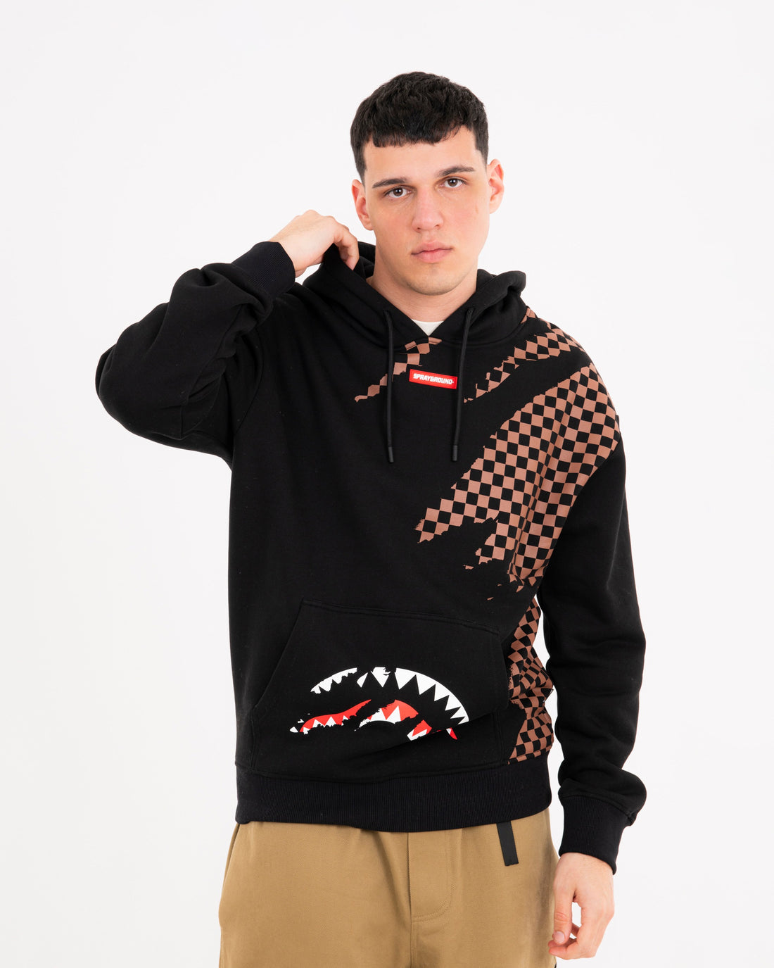 CLAW TEAR CHECK REGULAR HOODIE