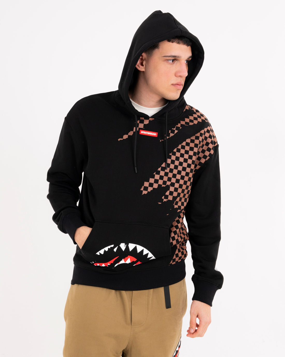 CLAW TEAR CHECK REGULAR HOODIE