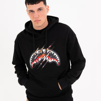 SCRATCHED REGULAR HOODIE BLACK