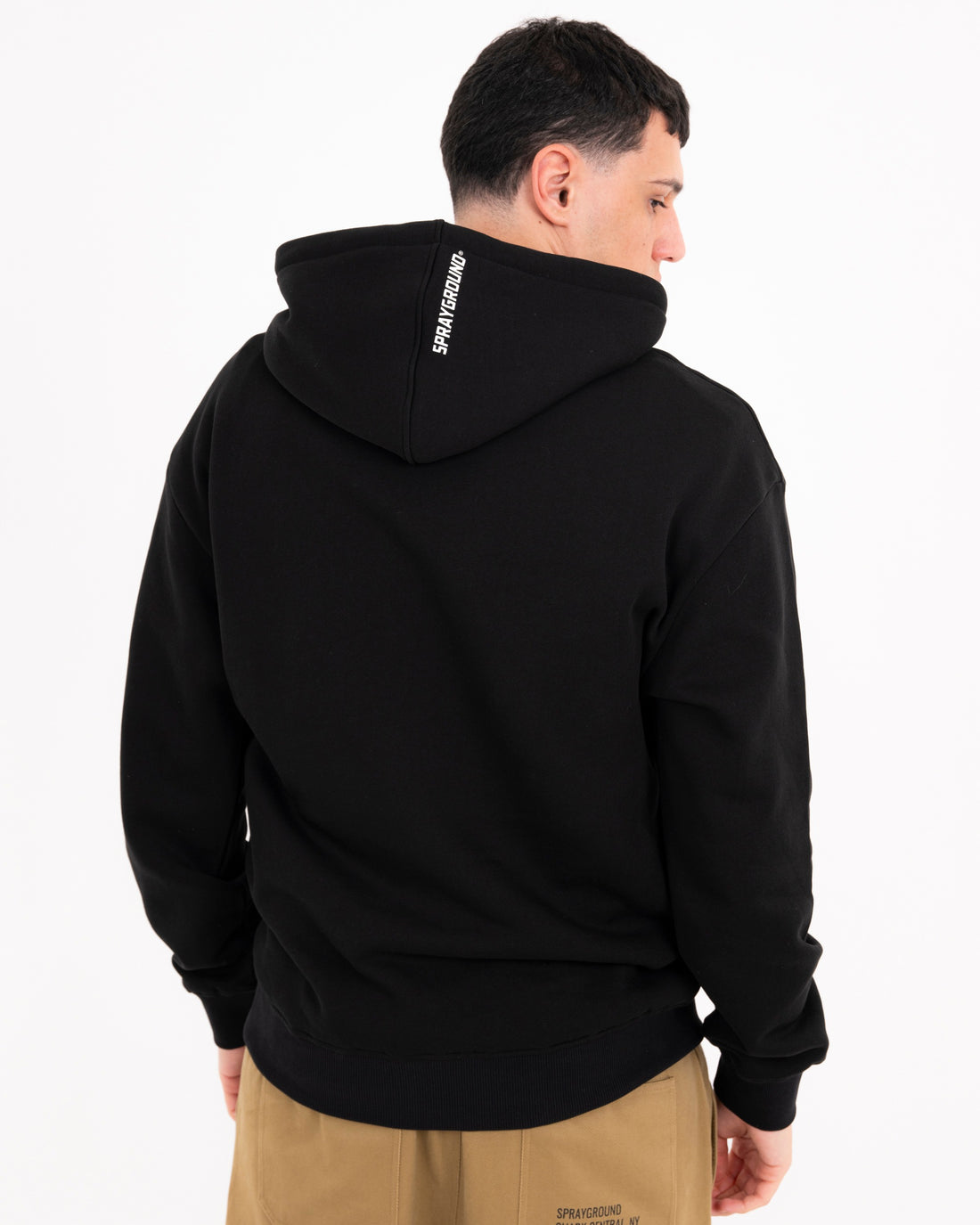SCRATCHED REGULAR HOODIE BLACK