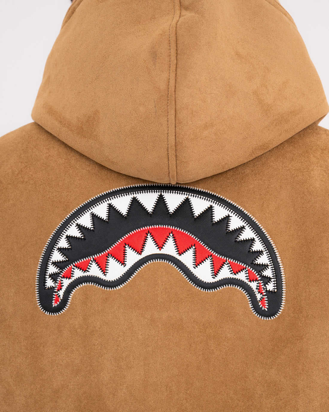 SADDLE STITCHING FAUX SHEEPSKIN JACKET NATURAL