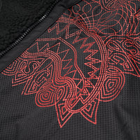 BLACK PUFFER MONOGRAM TEDDY JACKET