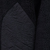 BLACK PUFFER MONOGRAM TEDDY JACKET