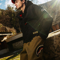 BLACK PUFFER MONOGRAM JACKET