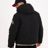 BLACK PUFFER MONOGRAM JACKET