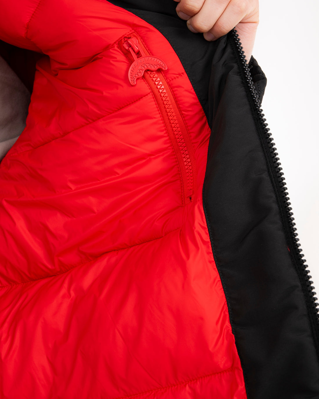 BLACK PUFFER MONOGRAM JACKET