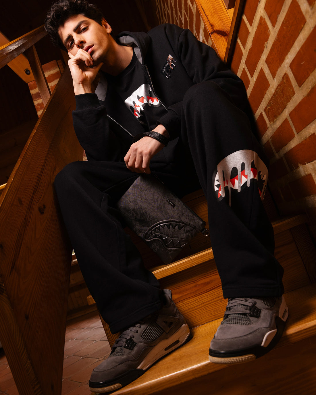 SILVER DRIP OVER PANTS