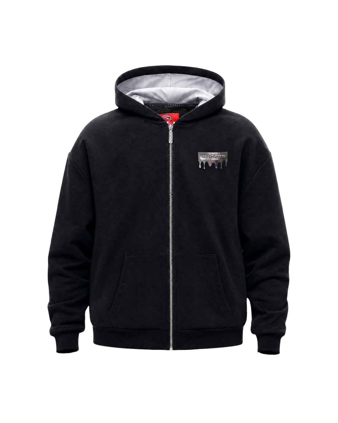 SILVER DRIP SMOOTH PERFECT FULL-ZIP HOODIE