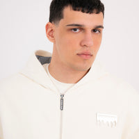 SILVER DRIP SMOOTH PERFECT FULL-ZIP HOODIE
