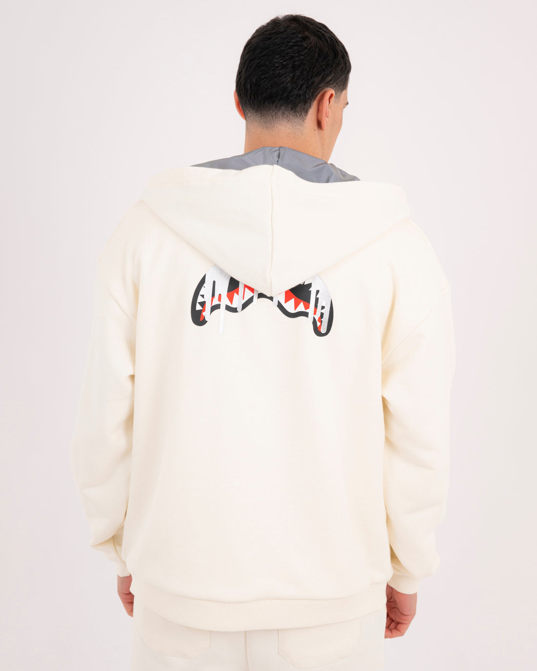 SILVER DRIP SMOOTH PERFECT FULL-ZIP HOODIE