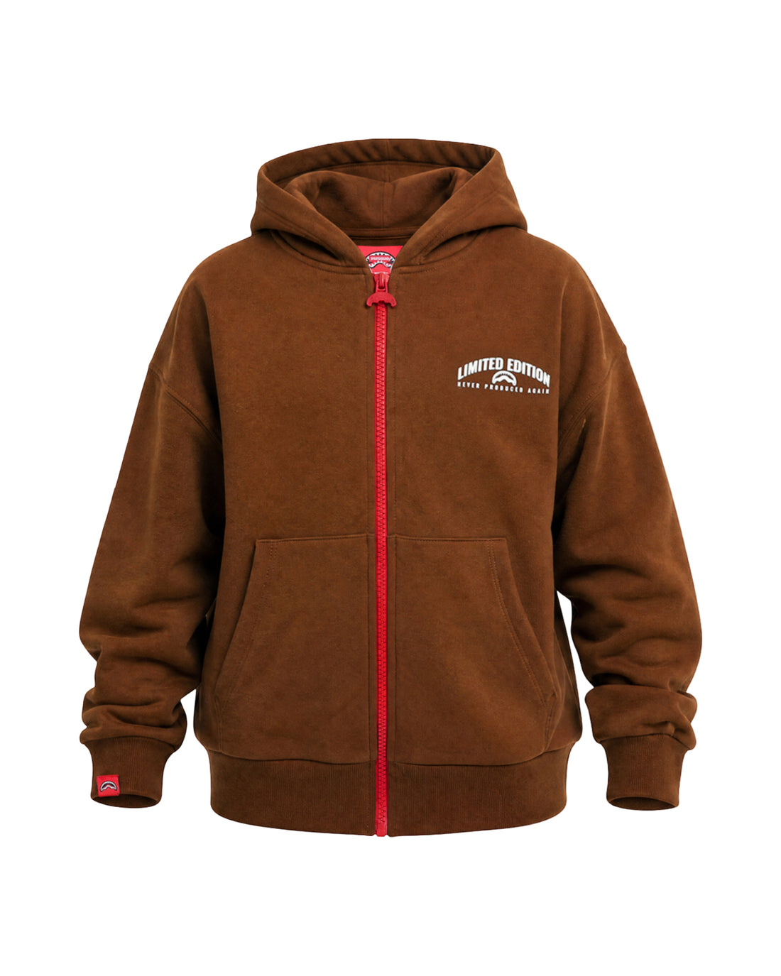 SPRAYGROUND BASIC OVER FULL-ZIP HOODIE BROWN