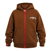 SPRAYGROUND BASIC OVER FULL-ZIP HOODIE BROWN