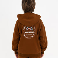 SPRAYGROUND BASIC OVER FULL-ZIP HOODIE BROWN