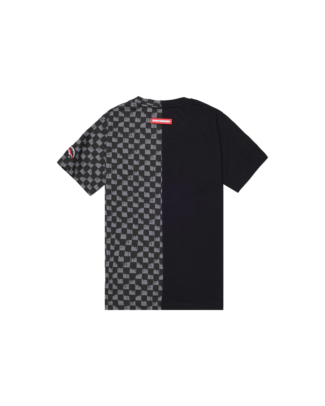 THROW IT TO ME DRIP CHECKERED SPLIT REGULAR T-SHIRT