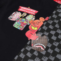 THROW IT TO ME DRIP CHECKERED SPLIT REGULAR T-SHIRT