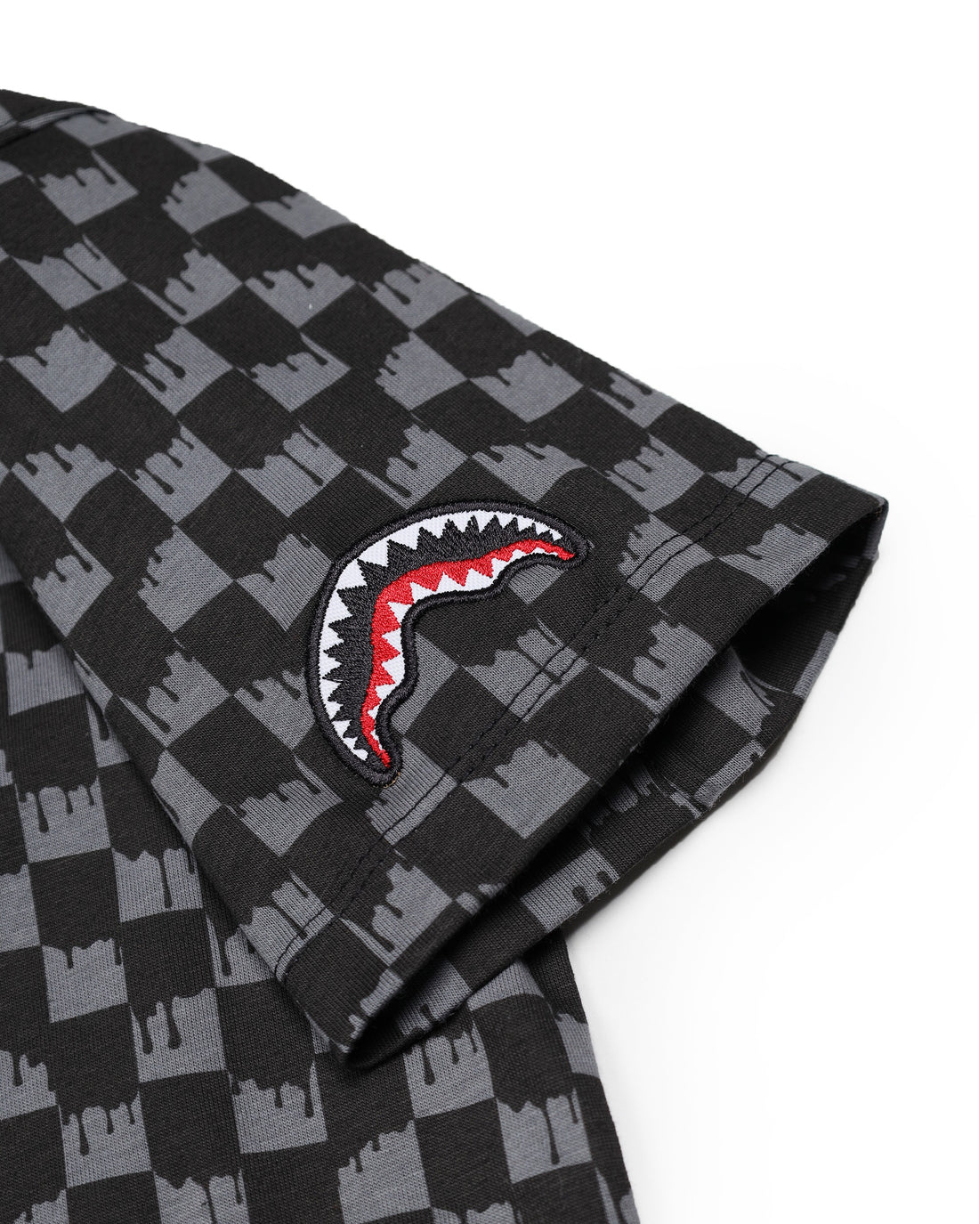 THROW IT TO ME DRIP CHECKERED SPLIT REGULAR T-SHIRT