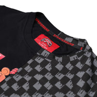 THROW IT TO ME DRIP CHECKERED SPLIT REGULAR T-SHIRT