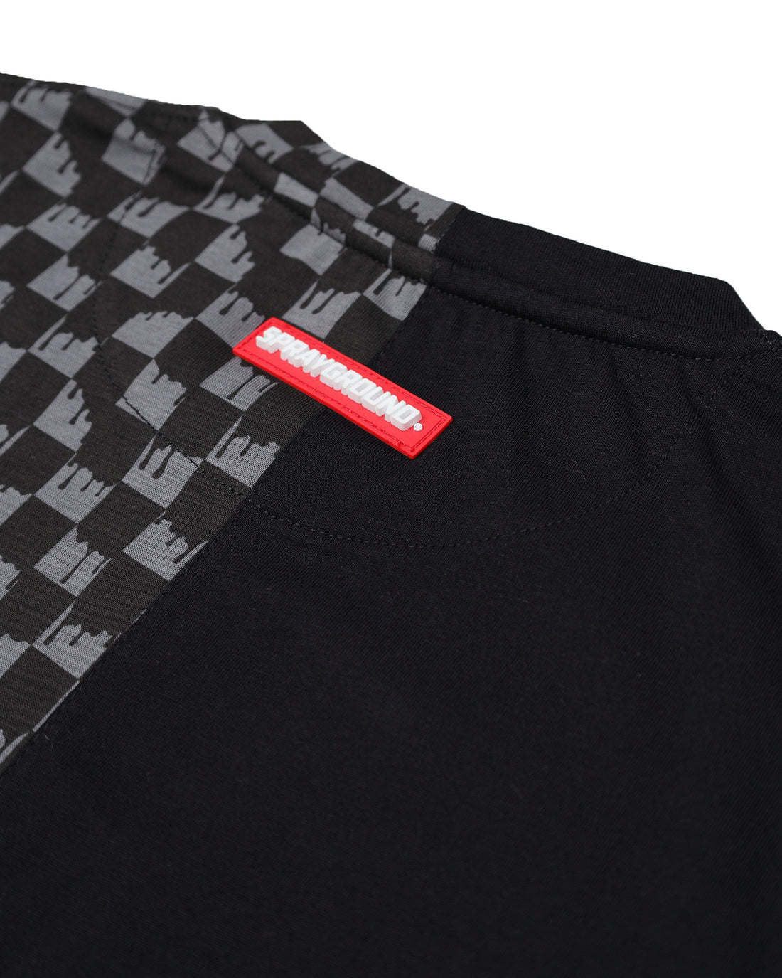 THROW IT TO ME DRIP CHECKERED SPLIT REGULAR T-SHIRT